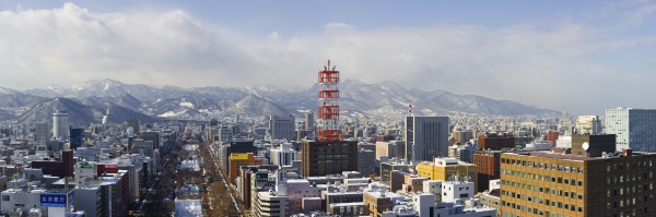 Panorama shot of Sapporo (Japan) where Image Navi is located