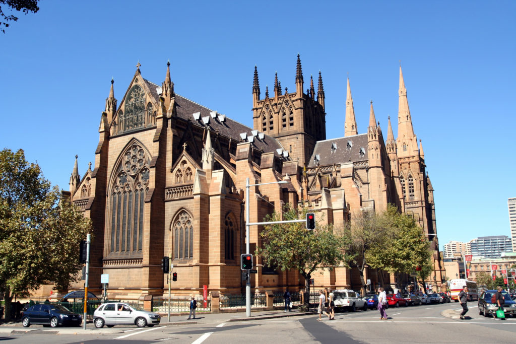 St. Mary's Cathedral, summer, Sydney, Australia