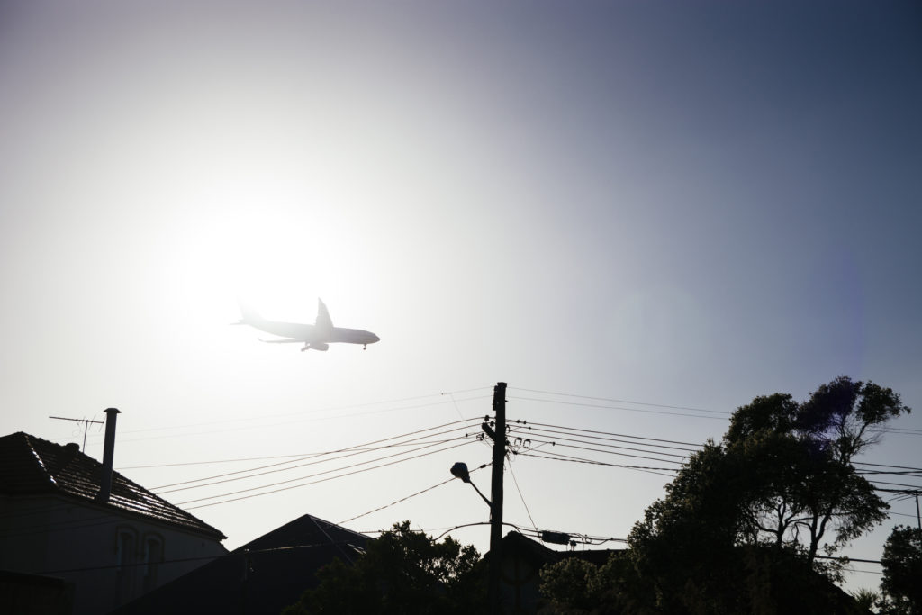 Sydney, approach, aeroplane, flare out, Australien