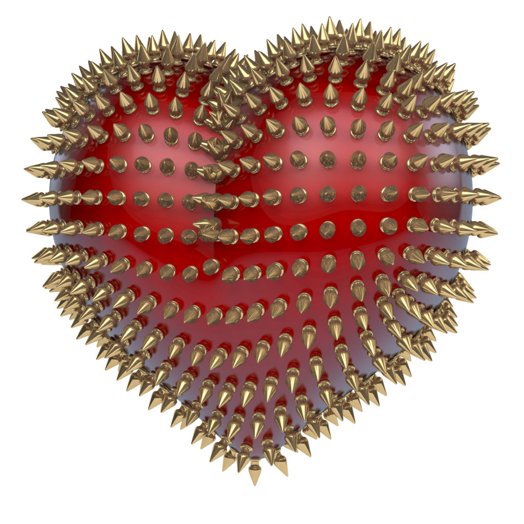 Heart, Thorns, Rivets, Love, St. Valentine's Day