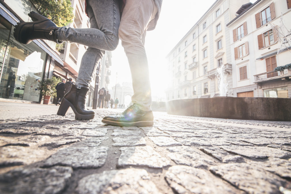 cobbles, Love, Couple, St. Valentine's Day, Boots