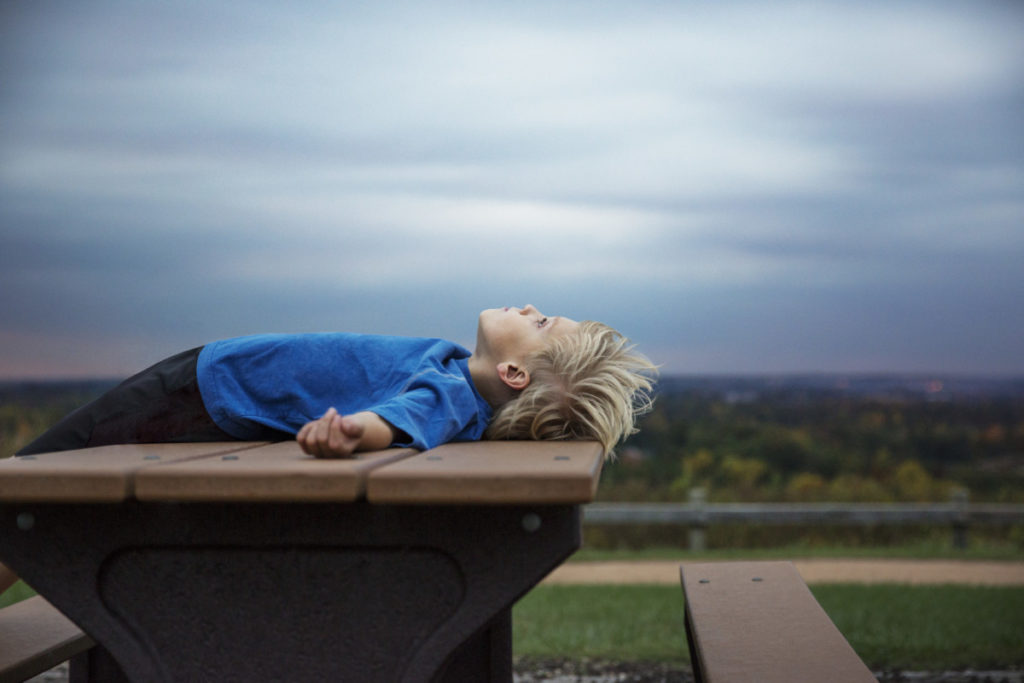 Table, Threatening Sky, Relaxing, Reflection, Boy, Child, Cavan Images