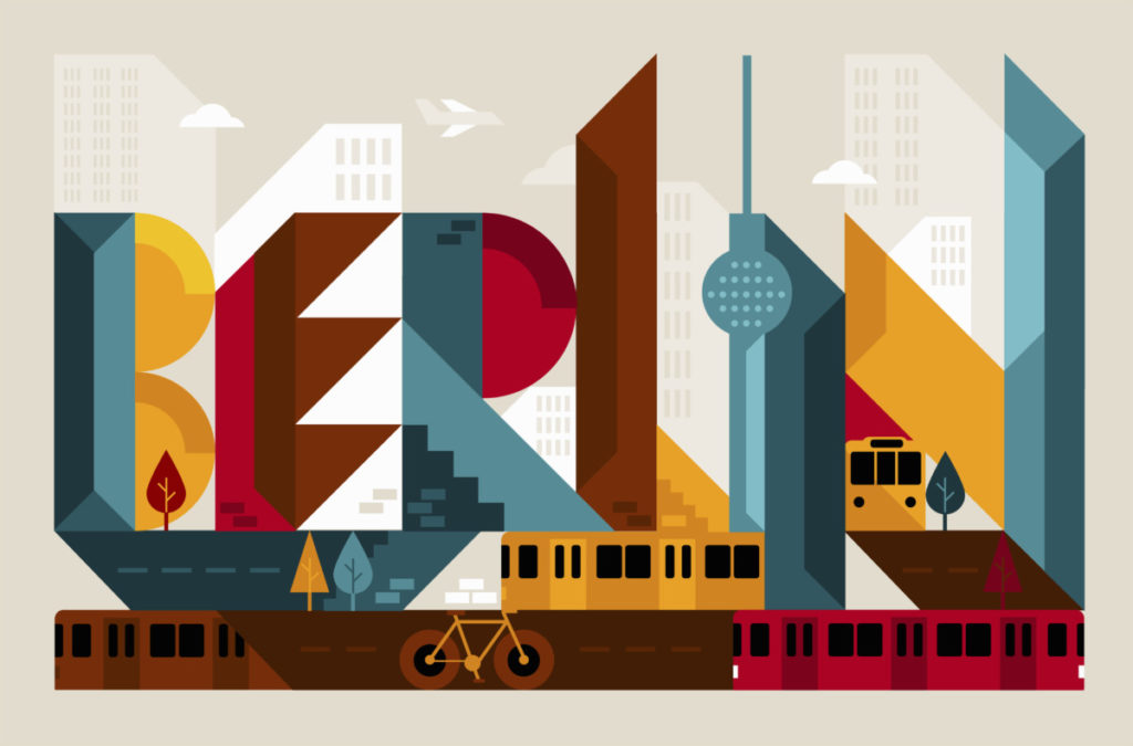 Berlin, sights, illustration