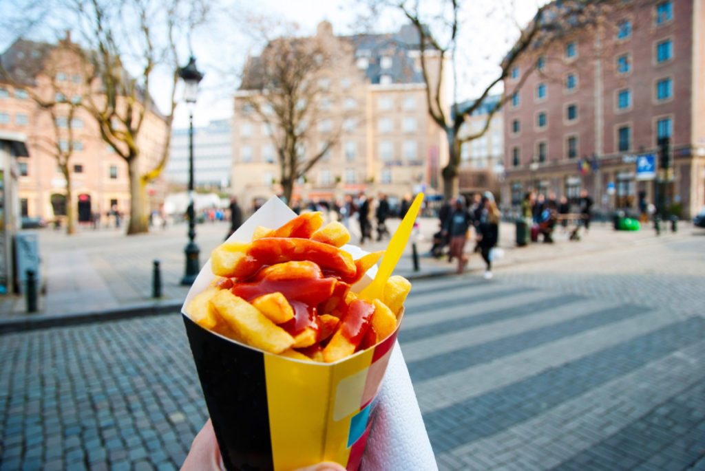 Brüssel, Belgien, belgische Pommes, belgische Spezialität