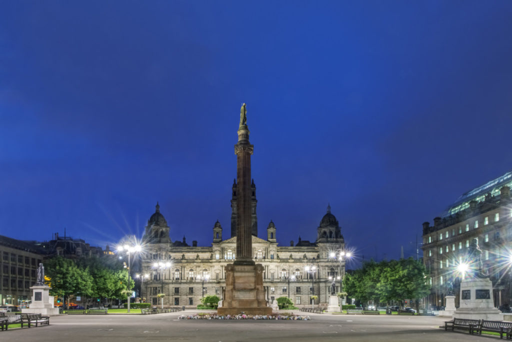 George Square, Glasgow, Schottland, Stadt des Fußball 2020, Europameisterschaft, lizenzfrei, foto, stockfoto, bildagentur, panthermedia