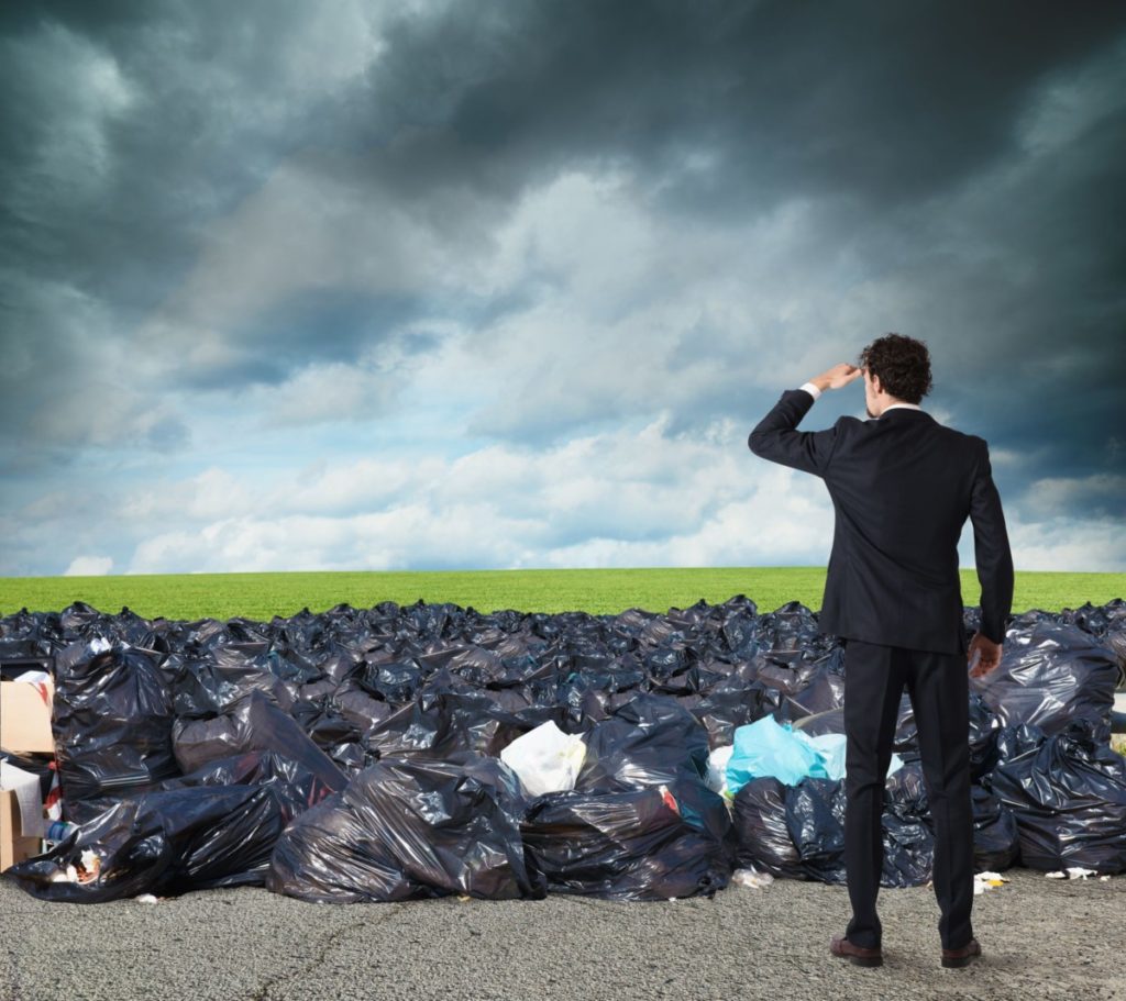 Müll mann verzweifelt lizenzfrei panthermedia Bild